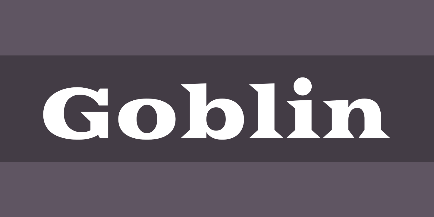 Beispiel einer Goblin Regular-Schriftart